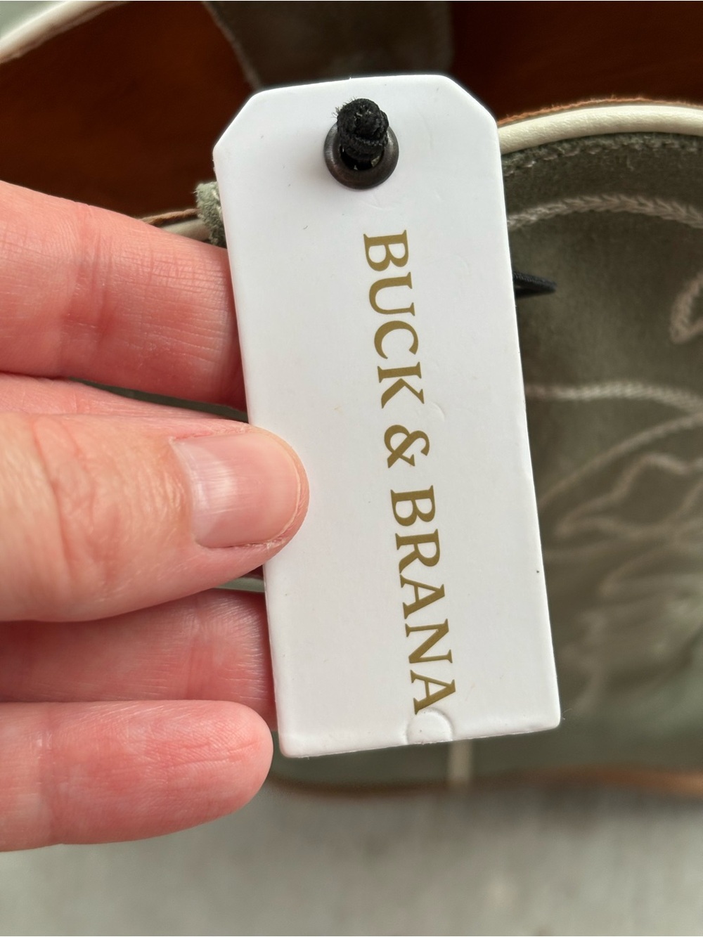 Buck & Brana Women’s Boots - Suede Embroidered Olive Greenish Gray - Size 10 NIB - Picture 8 of 13